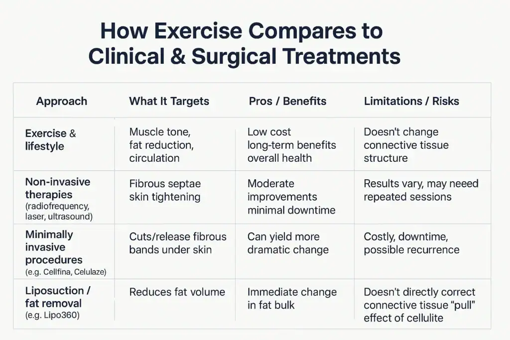 Sculpting Your Bum: Can Toning Exercises Really Reduce Cellulite? 2 How exercise compares to treatments from Lipo 360 Rowley Regis