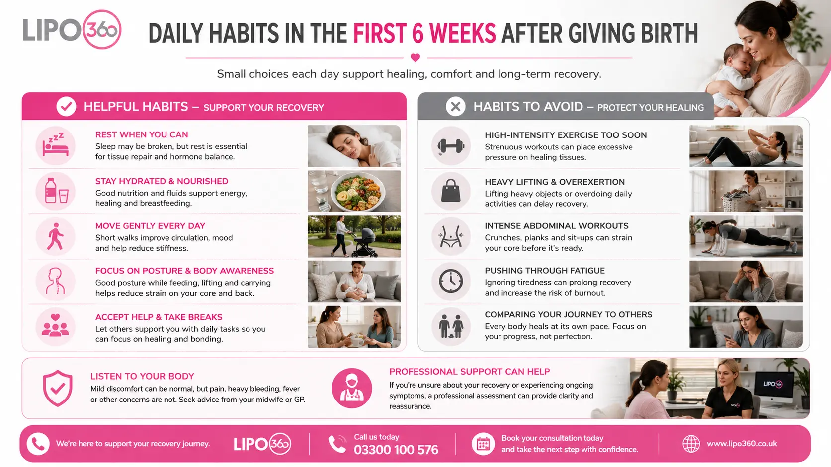 What to Do (and Avoid) in the First 6 Weeks After Giving Birth To Avoid Diastasis Recti 3 First 6 Weeks After Giving Birth To Avoid Diastasis Recti Rowley Regis : Daily Habits in the First 6 Weeks After Giving Birth